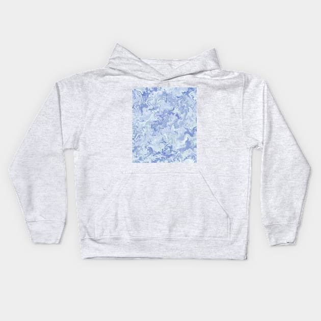 Light Denim Marble Kids Hoodie by LozMac